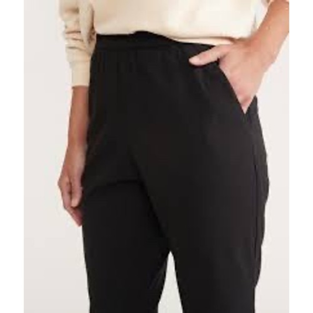 Marine Layer Allison Pant Black Elastic Waist Tapered Trousers Women Size M